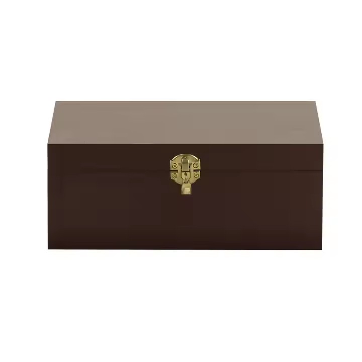 Handmade Natural Acacia Small Treasure Wooden Keepsake Chest Jewelry Organize Storage Box with Lid
