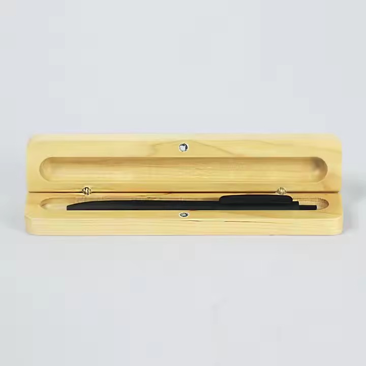 Factory Directly Ships Custom Handheld Noble Low-key Pencil case Wooden Portable Pen Box Pen case