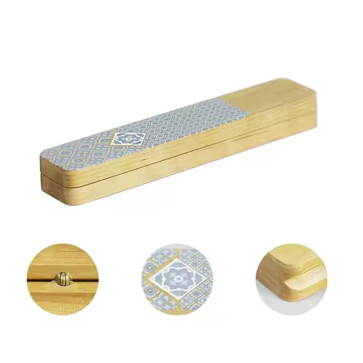 Factory Directly Ships Custom Handheld Noble Low-key Pencil case Wooden Portable Pen Box Pen case