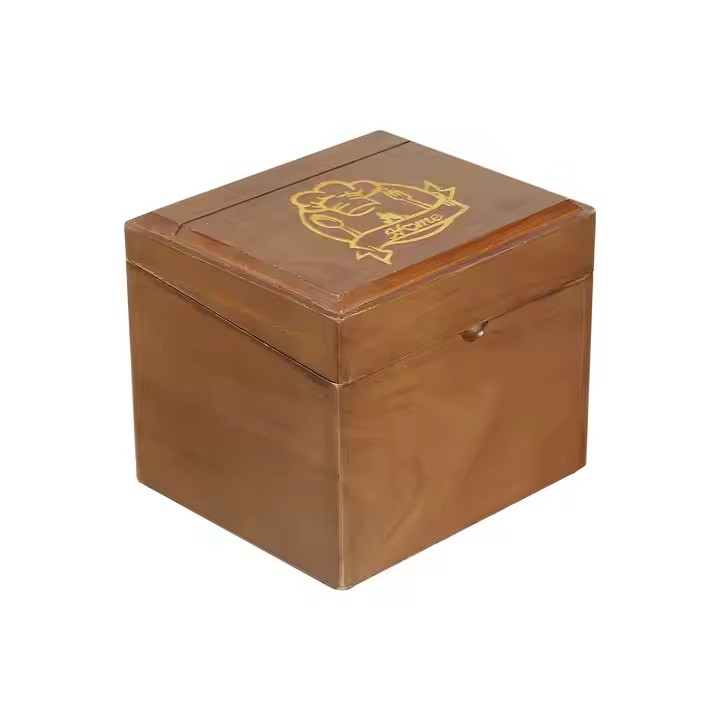 BSCI FSC Customized Unfinished Brown Rustic Solid Pine Wood Recipe Card Storage Organizer Box
