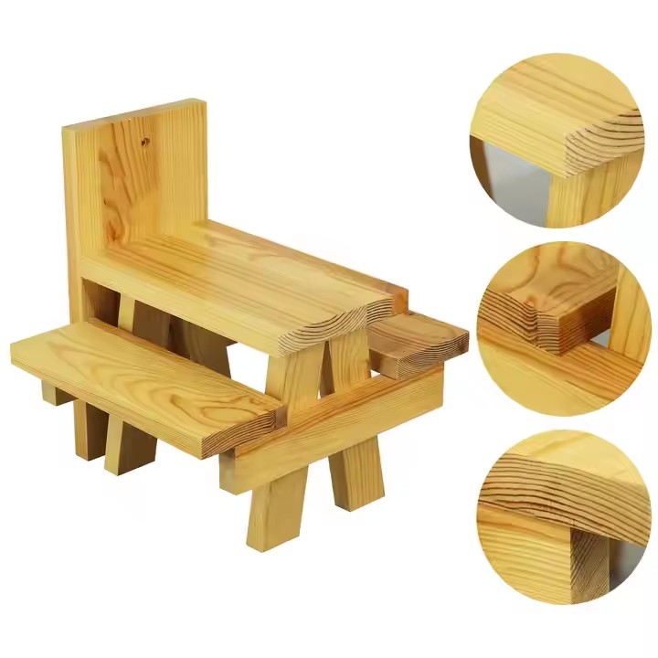 Squirrel Feeder, Wood Squirrel Feeders for Outside Garden Tree, Durable Squirrel House, Wooden Chipmunk Feeder for Corn Peanuts