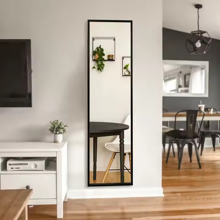 ODM Custom Vanity Wall Mounted Rectangle Wood Bathroom Modern Standing Full Body Length Floor Mirror