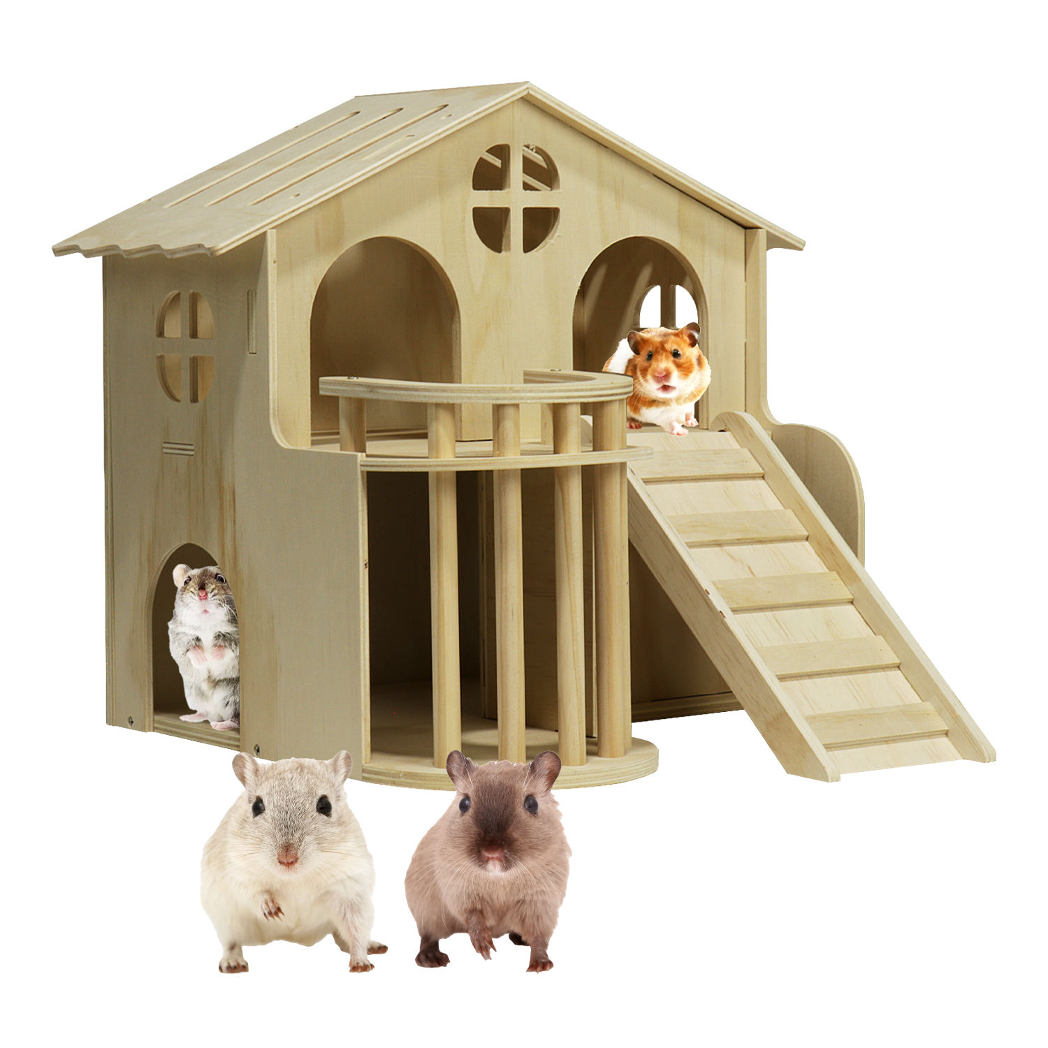 Hideout Training Toy Habitats Transparent Cages pet Wooden Hamster Toys hamster wooden house Wooden Hamster Cage
