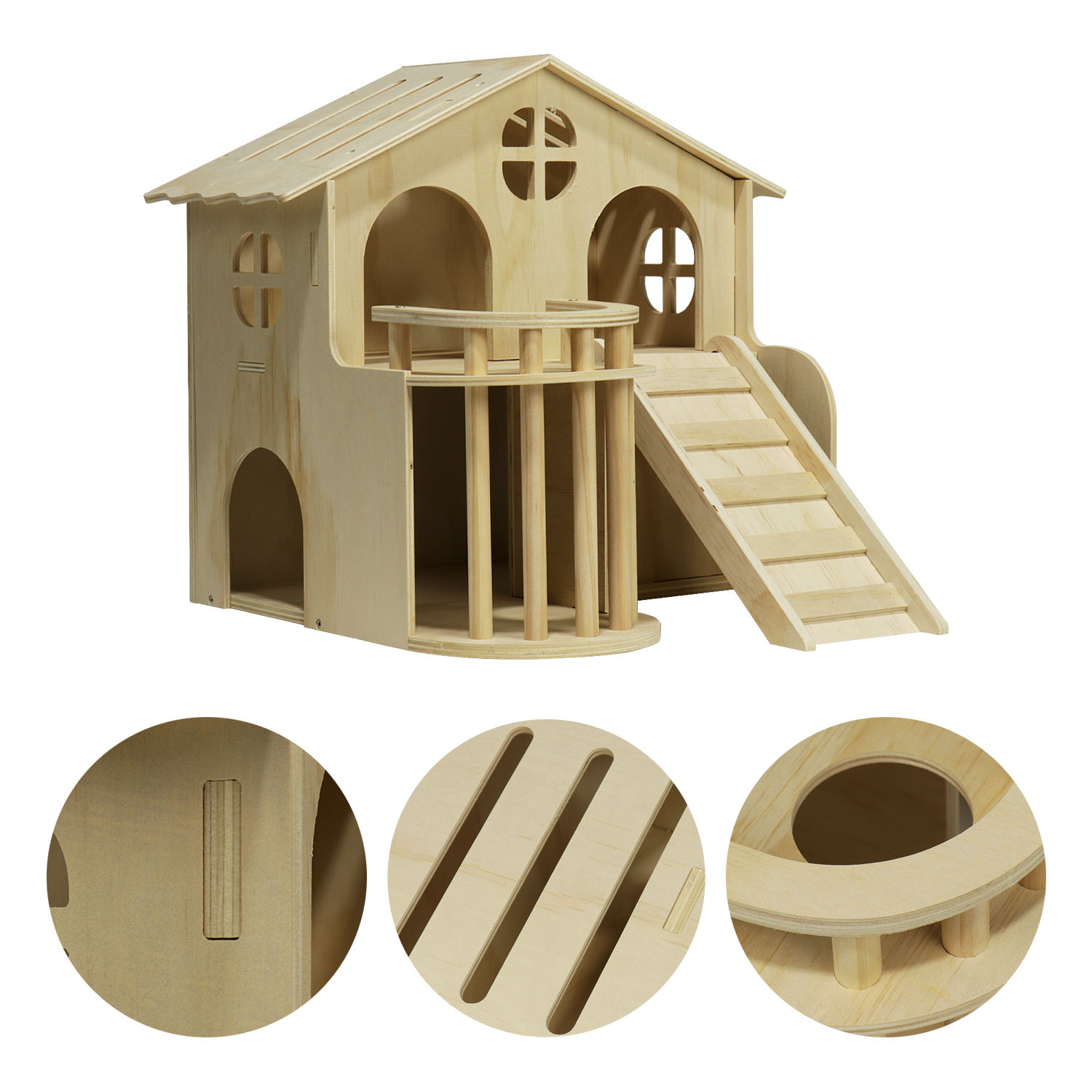 Hideout Training Toy Habitats Transparent Cages pet Wooden Hamster Toys hamster wooden house Wooden Hamster Cage
