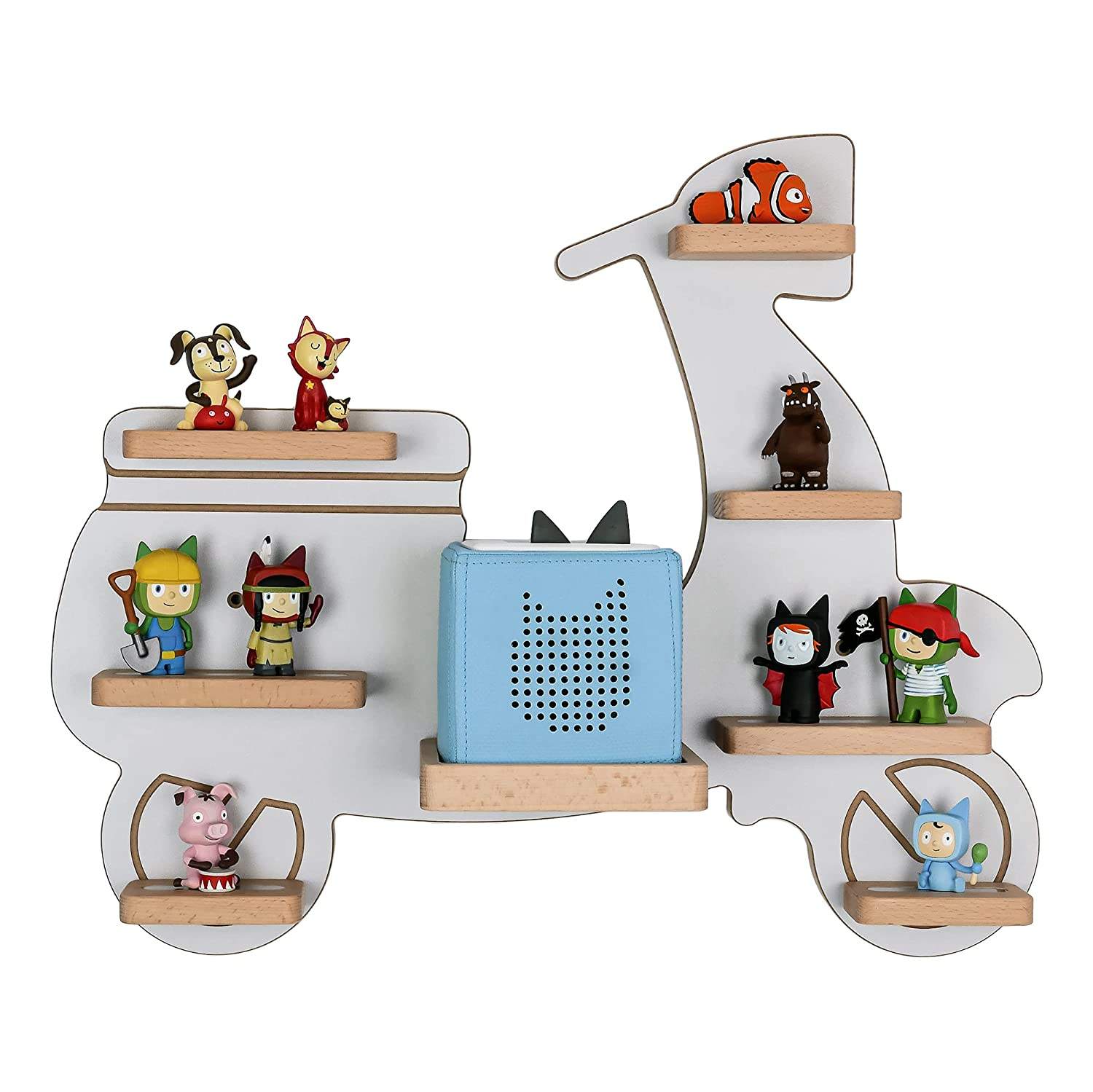 EN-71 Passed Customized Grey Tonie Regal Shelf with Tonie Station