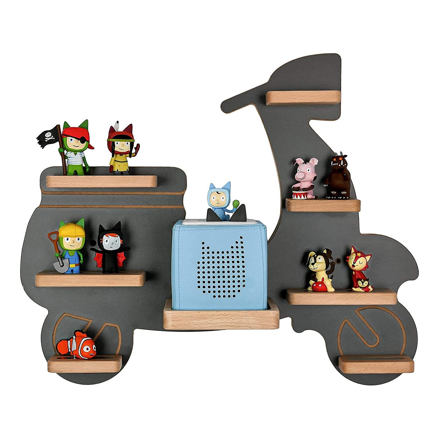 EN-71 Passed Customized Grey Tonie Regal Shelf with Tonie Station