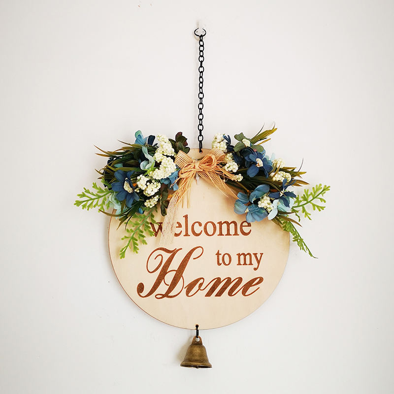 Christmas Front Door Decoration Dining Room Wreath Welcome Sign Wooden Hanging Sign for Custom