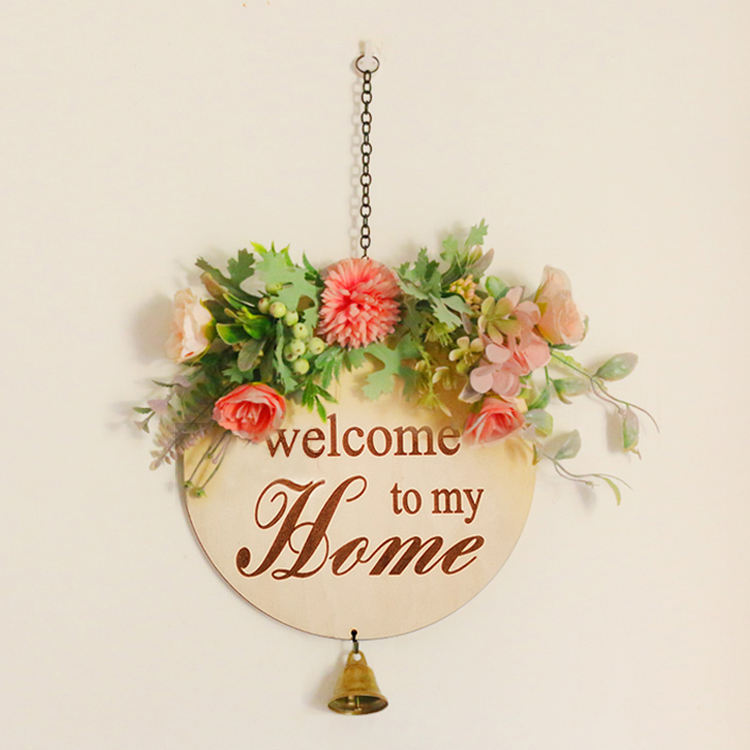 Christmas Front Door Decoration Dining Room Wreath Welcome Sign Wooden Hanging Sign for Custom